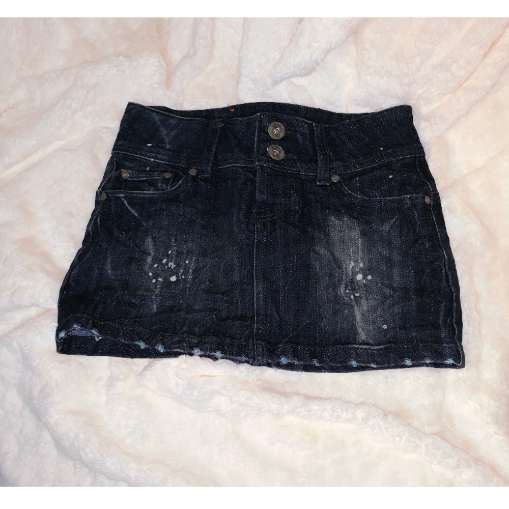 Fishbone Jean Skirt